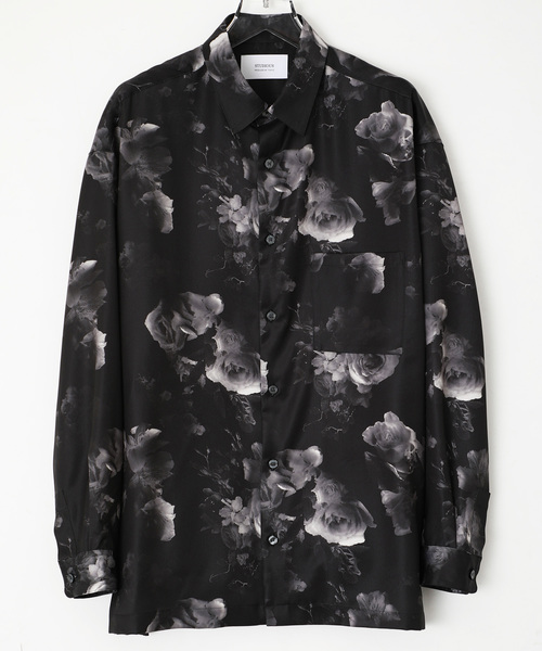 STUDIOUS（ステュディオス）の「【STUDIOUS】ダークフラワービッグシルエットシャツ（シャツ/ブラウス・メンズ・ホワイト/ブラック/ブルー・1/2/3）」の5枚目の写真