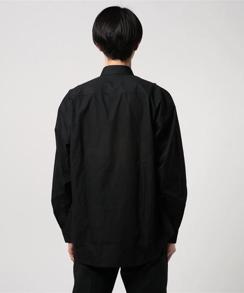 JOHN LAWRENCE SULLIVAN - JOHN LAWRENCE SULLIVAN　カットオフシャツ　黒 JOHN LAWRENCE SULLIVAN】LAYERED SHIRT（シャツ/ブラウス