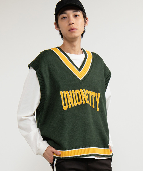 WEGO（ウィゴー）の「WEGO/サガラワッペンチルデンベスト（ベスト・メンズ・ダークグリーン/ホワイト・LARGE/MEDIUM）」の2枚目の写真