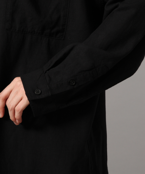 LOWRYS FARM(ローリーズファーム)の「フレンチリネンCPOシャツ 831450(シャツ/ブラウス・レディース・ブラック/ベージュ/パープル/ブラウン・FREE)」の6枚目の写真