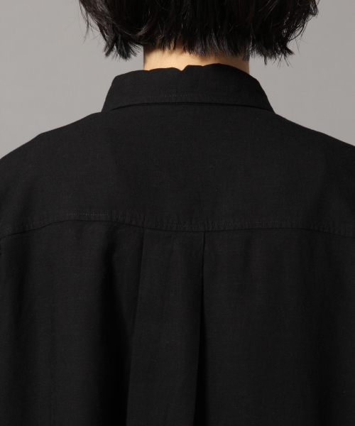 LOWRYS FARM(ローリーズファーム)の「フレンチリネンCPOシャツ 831450(シャツ/ブラウス・レディース・ブラック/ベージュ/パープル/ブラウン・FREE)」の8枚目の写真