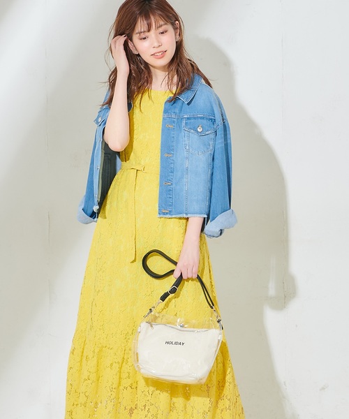 natural couture（ナチュラルクチュール）の「細ベルト付きレースロングワンピース（ワンピース・レディース・ブラック/ベージュ/イエロー・FREE）」の15枚目の写真