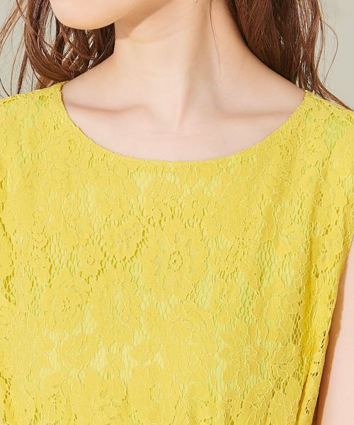 natural couture（ナチュラルクチュール）の「細ベルト付きレースロングワンピース（ワンピース・レディース・ブラック/ベージュ/イエロー・FREE）」の20枚目の写真
