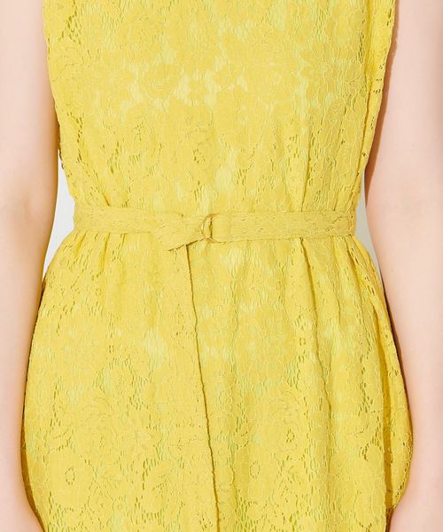 natural couture（ナチュラルクチュール）の「細ベルト付きレースロングワンピース（ワンピース・レディース・ブラック/ベージュ/イエロー・FREE）」の22枚目の写真