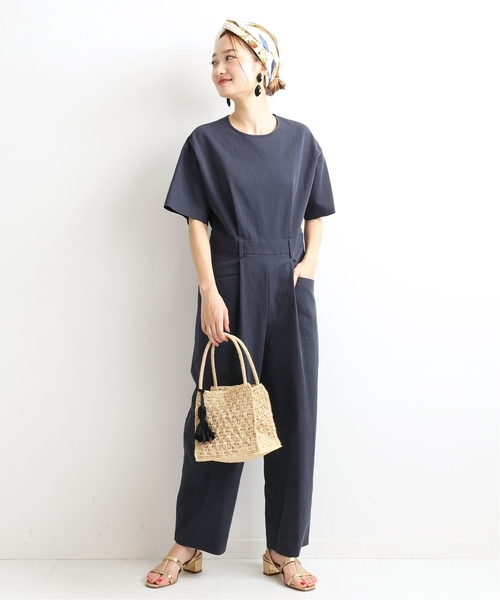 VERMEIL par iena(ヴェルメイユパーイエナ)の「T top オールインワン◆(つなぎ/オールインワン・レディース・ネイビー/キャメル・36/38)」の5枚目の写真