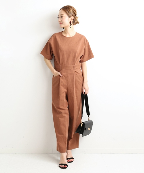 VERMEIL par iena(ヴェルメイユパーイエナ)の「T top オールインワン◆(つなぎ/オールインワン・レディース・ネイビー/キャメル・36/38)」の6枚目の写真