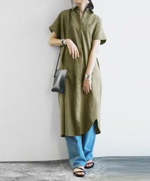 選べる2タイプ スキッパー&ベーシック ロングシャツワンピース