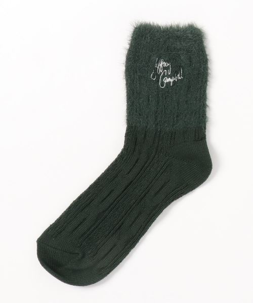 Jeffrey Campbell(ジェフリーキャンベル)の「ジャギーソックス(ソックス/靴下・レディース・ネイビー/ベージュ/ブラック・M)」の1枚目の写真