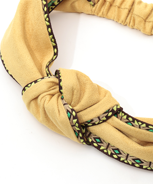 チチカカ（チチカカ）の「テープエッジヘアバンド（ヘアバンド・レディース・グリーン/イエロー・FREE）」の7枚目の写真