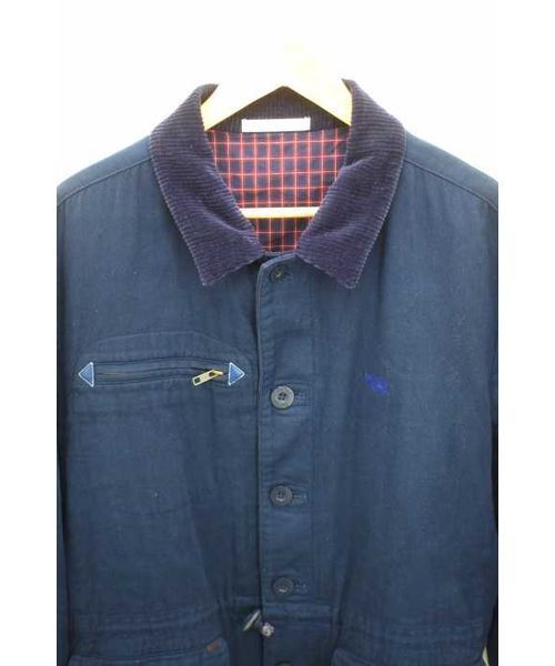 papas ミリタリー コート ブランド古着】コーデュロイ素材切替ミリタリーコート（モッズコート