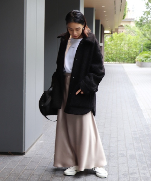 journal standard L'essage(ジャーナルスタンダードレサージュ)の「ECOPELボアブルゾン◆(ブルゾン・レディース・ブラック/ベージュ・FREE)」の18枚目の写真