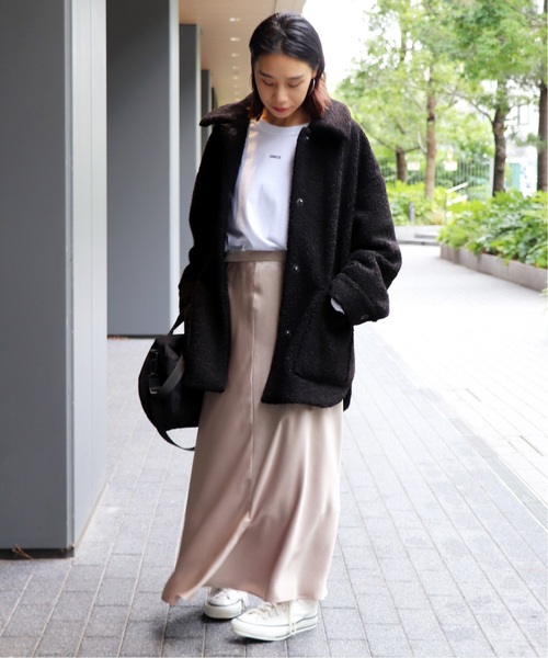 journal standard L'essage(ジャーナルスタンダードレサージュ)の「ECOPELボアブルゾン◆(ブルゾン・レディース・ブラック/ベージュ・FREE)」の21枚目の写真