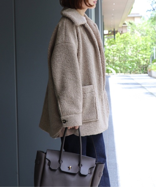 journal standard L'essage(ジャーナルスタンダードレサージュ)の「ECOPELボアブルゾン◆(ブルゾン・レディース・ブラック/ベージュ・FREE)」の14枚目の写真