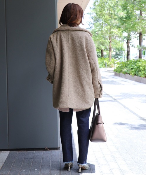 journal standard L'essage(ジャーナルスタンダードレサージュ)の「ECOPELボアブルゾン◆(ブルゾン・レディース・ブラック/ベージュ・FREE)」の3枚目の写真