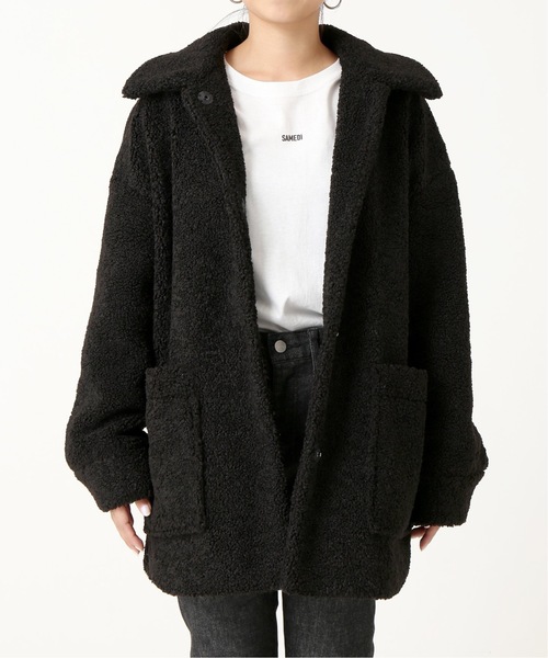 journal standard L'essage(ジャーナルスタンダードレサージュ)の「ECOPELボアブルゾン◆(ブルゾン・レディース・ブラック/ベージュ・FREE)」の16枚目の写真