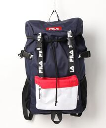 【FILA/フィラ】ロゴテープ A4サイズ収納可 大容量 フラップリュック バッグパック 20L
