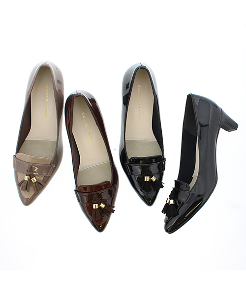 JELLY BEANS(ジェリービーンズ)の「【レイン対応】タッセルレインパンプス【Made in Japan】(325-6597)JELLY BEANS(ジェリービーンズ)(レインシューズ・レディース・ブラック/ダークブラウン/グレイッシュベージュ/ホワイト・23/24/22.5/24.5/23.5/22/25)」の5枚目の写真