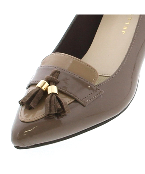 JELLY BEANS(ジェリービーンズ)の「【レイン対応】タッセルレインパンプス【Made in Japan】(325-6597)JELLY BEANS(ジェリービーンズ)(レインシューズ・レディース・ブラック/ダークブラウン/グレイッシュベージュ/ホワイト・23/24/22.5/24.5/23.5/22/25)」の11枚目の写真