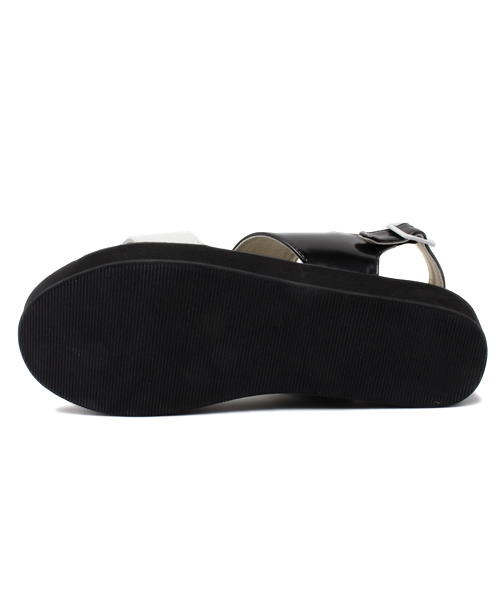 bulle de savon（ビュルデサボン）の「配色厚底          サンダル（サンダル・レディース・ホワイト/レッド・SMALL）」の4枚目の写真