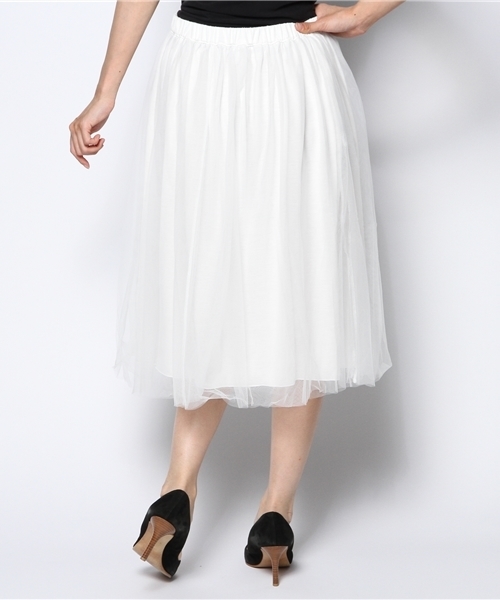 MOUSSY（マウジー）の「TULLE SKIRT（スカート・レディース・ホワイト/グレー/ブラック・1/2）」の5枚目の写真