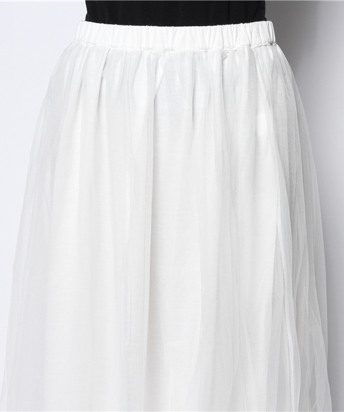 MOUSSY（マウジー）の「TULLE SKIRT（スカート・レディース・ホワイト/グレー/ブラック・1/2）」の6枚目の写真