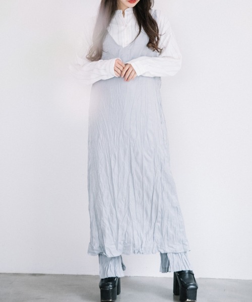 Mysa&Liina(ミーサリーナ)の「クリンクルキャミワンピース(ワンピース・レディース・オフホワイト/ピンク/ブルー/ブラウン・M)」の19枚目の写真