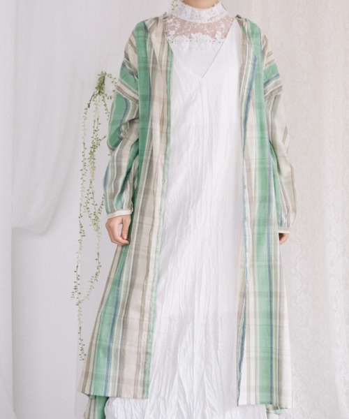 Mysa&Liina(ミーサリーナ)の「クリンクルキャミワンピース(ワンピース・レディース・オフホワイト/ピンク/ブルー/ブラウン・M)」の8枚目の写真