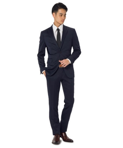 セール Perfect Suit スーツ ネクタイ ネイビー セットアップ スーパーストレッチスーツ2釦 Suit Perfect Factory パーフェクトスーツファクトリー のファッション クラシコモデル