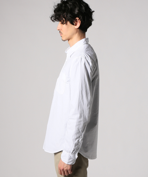 SAVE KHAKI UNITED（セーブカーキユナイテッド）の「SAVE KHAKI UNITED POPLIN STANDARD SHIRT（シャツ/ブラウス・メンズ・ホワイト/ライトブルー/ブラック/ネイビー/ピンク/モスグリーン/バイオレット/シャーベット・SMALL/MEDIUM/LARGE/X-SMALL）」の12枚目の写真