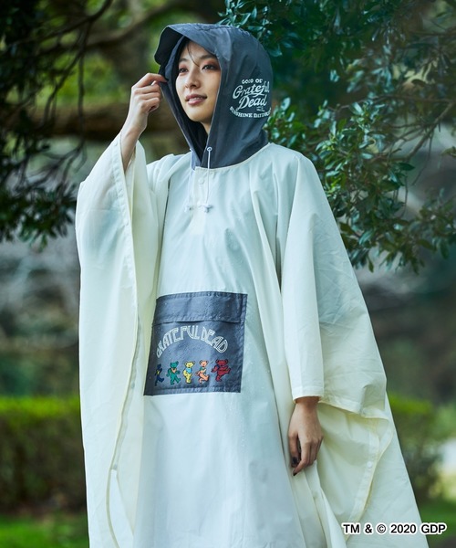 niko and...（ニコアンド）の「【GRATEFUL DEAD(グレイトフル・デッド)】コラボレインポンチョ（レインコート/ポンチョ・レディース・オフホワイト/ダークグレー・0）」の13枚目の写真