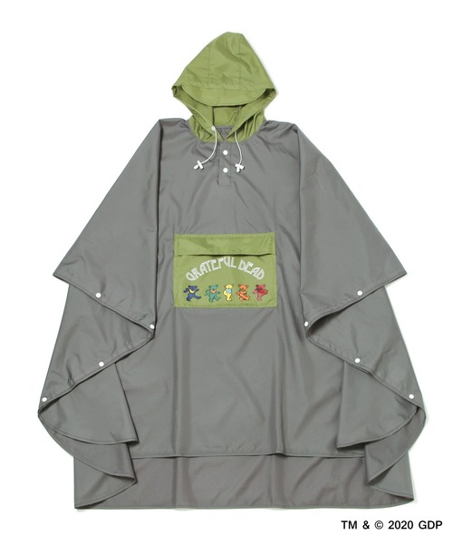 niko and...（ニコアンド）の「【GRATEFUL DEAD(グレイトフル・デッド)】コラボレインポンチョ（レインコート/ポンチョ・レディース・オフホワイト/ダークグレー・0）」の3枚目の写真