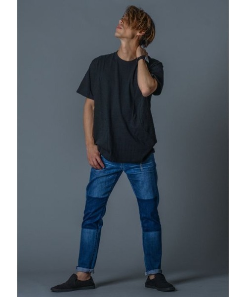 REGIEVO(レジエボ)の「【REGIEVO】シンプルな大人のお洒落なデザインTシャツ(Tシャツ/カットソー・メンズ・オフホワイト/ピンク/ブラック・SMALL/MEDIUM/LARGE)」の9枚目の写真