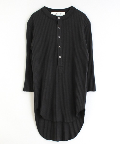 Audition（オーディション）の「M1405 プレーティングテレコヘンリープルオーバー（Tシャツ/カットソー・レディース・ブラック/パープル/ホワイト・MEDIUM）」の9枚目の写真