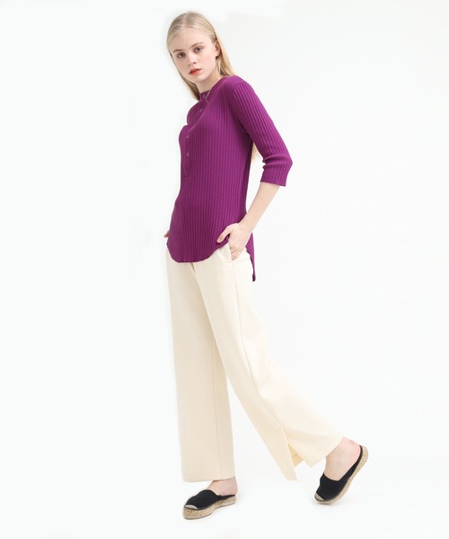 Audition（オーディション）の「M1405 プレーティングテレコヘンリープルオーバー（Tシャツ/カットソー・レディース・ブラック/パープル/ホワイト・MEDIUM）」の15枚目の写真