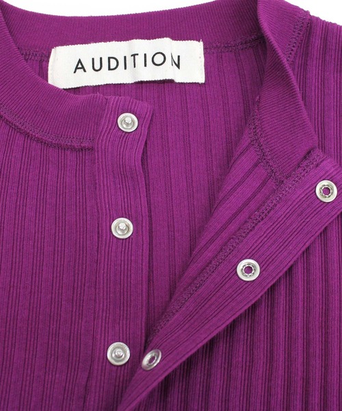 Audition（オーディション）の「M1405 プレーティングテレコヘンリープルオーバー（Tシャツ/カットソー・レディース・ブラック/パープル/ホワイト・MEDIUM）」の16枚目の写真