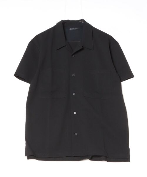 INNOCENT(イノセント)の「梨地オープン半袖シャツ(シャツ/ブラウス・レディース・ベージュ/ブラック/ブラウン/チャコールグレー・MEDIUM/LARGE)」の2枚目の写真