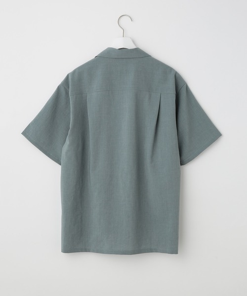 ADAM ET ROPE'(アダムエロペ)の「【EVALET/エバレット】ボックスシルエット オープンカラーシャツ(シャツ/ブラウス・メンズ・チャコールグレー/ライトグリーン/ベージュ系その他・M/L)」の4枚目の写真