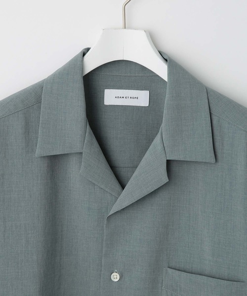 ADAM ET ROPE'(アダムエロペ)の「【EVALET/エバレット】ボックスシルエット オープンカラーシャツ(シャツ/ブラウス・メンズ・チャコールグレー/ライトグリーン/ベージュ系その他・M/L)」の5枚目の写真