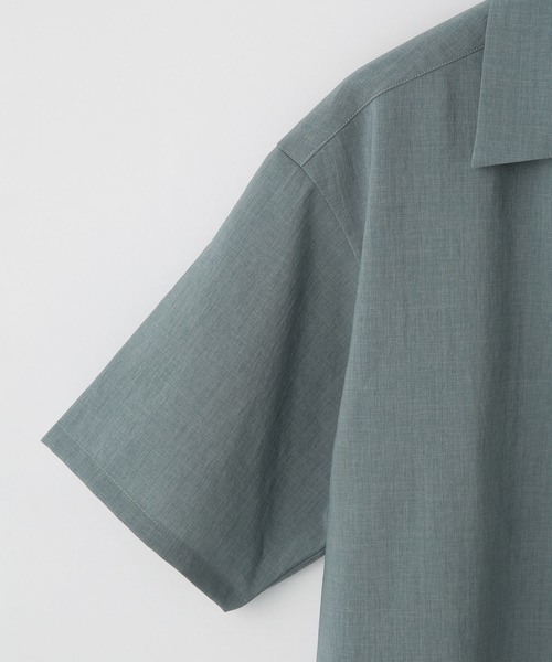 ADAM ET ROPE'(アダムエロペ)の「【EVALET/エバレット】ボックスシルエット オープンカラーシャツ(シャツ/ブラウス・メンズ・チャコールグレー/ライトグリーン/ベージュ系その他・M/L)」の6枚目の写真