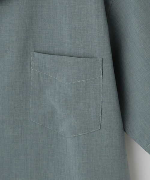 ADAM ET ROPE'(アダムエロペ)の「【EVALET/エバレット】ボックスシルエット オープンカラーシャツ(シャツ/ブラウス・メンズ・チャコールグレー/ライトグリーン/ベージュ系その他・M/L)」の7枚目の写真