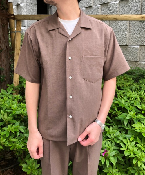 ADAM ET ROPE'(アダムエロペ)の「【EVALET/エバレット】ボックスシルエット オープンカラーシャツ(シャツ/ブラウス・メンズ・チャコールグレー/ライトグリーン/ベージュ系その他・M/L)」の13枚目の写真