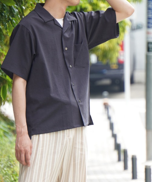 ADAM ET ROPE'(アダムエロペ)の「【EVALET/エバレット】ボックスシルエット オープンカラーシャツ(シャツ/ブラウス・メンズ・チャコールグレー/ライトグリーン/ベージュ系その他・M/L)」の21枚目の写真