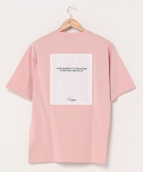 En serio TOKYO(エンソリオトーキョー)の「BACK PASTING / バックプリント ビッグ シルエット Tシャツ(Tシャツ/カットソー・メンズ・ブラック/ネイビー/オフホワイト/サンドベージュ/ミント/スモークピンク・LL/S/M/L)」の11枚目の写真
