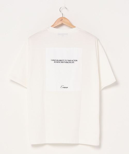 En serio TOKYO(エンソリオトーキョー)の「BACK PASTING / バックプリント ビッグ シルエット Tシャツ(Tシャツ/カットソー・メンズ・ブラック/ネイビー/オフホワイト/サンドベージュ/ミント/スモークピンク・LL/S/M/L)」の7枚目の写真