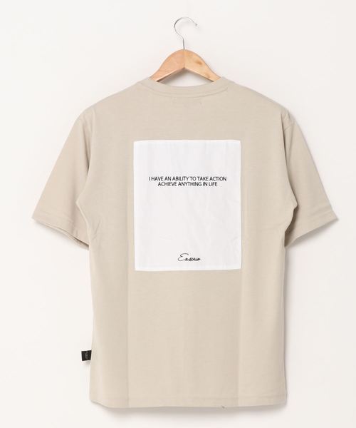 En serio TOKYO(エンソリオトーキョー)の「BACK PASTING / バックプリント ビッグ シルエット Tシャツ(Tシャツ/カットソー・メンズ・ブラック/ネイビー/オフホワイト/サンドベージュ/ミント/スモークピンク・LL/S/M/L)」の18枚目の写真