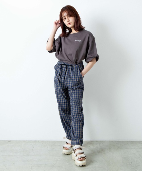 WEGO(ウィゴー)の「WEGO/チェックイージーパンツ(スラックス・レディース・ブルー/ベージュ/グリーン・MEDIUM/SMALL)」の22枚目の写真