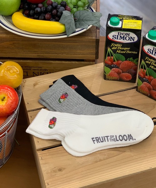 FRUIT OF THE LOOM(フルーツオブザルーム)の「クオーター丈底パイル刺繍 / 3足セット / マルチカラー / リーズナブル / シンプル / カジュアル(ソックス/靴下・レディース・マルチ/ホワイト・FREE)」の13枚目の写真
