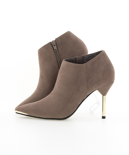 RANDA(ランダ)の「ストレスフリー/メタリックヒールショートブーツ(ブーツ・レディース・ブラック/ワイン/グレイッシュベージュ・LL/M/L/S)」の12枚目の写真