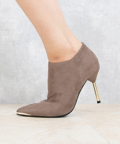 RANDA(ランダ)の「ストレスフリー/メタリックヒールショートブーツ(ブーツ・レディース・ブラック/ワイン/グレイッシュベージュ・LL/M/L/S)」の14枚目の写真