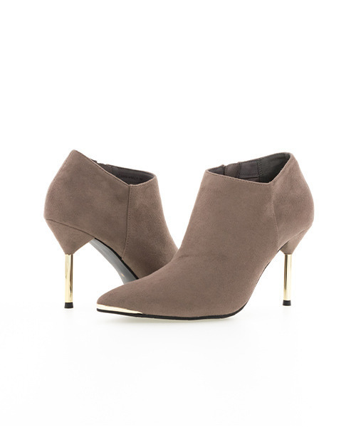 RANDA(ランダ)の「ストレスフリー/メタリックヒールショートブーツ(ブーツ・レディース・ブラック/ワイン/グレイッシュベージュ・LL/M/L/S)」の16枚目の写真